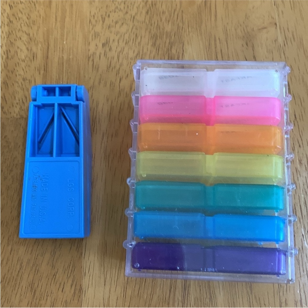 🛑Pill Organizer Small Pill Case Braille Pill Cutter